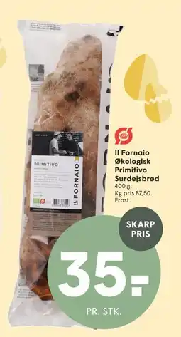 SPAR Il Fornaio Økologisk Primitivo Surdejsbrød tilbud