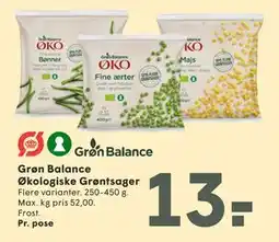 SPAR Grøn Balance Økologiske Grøntsager tilbud