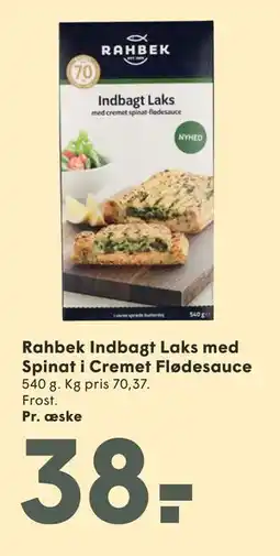 SPAR Rahbek Indbagt Laks med Spinat i Cremet Flødesauce tilbud