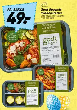 Bilka Godt begyndt middagsretter tilbud