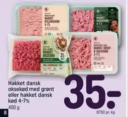 REMA 1000 Hakket dansk oksekød med grønt eller hakket dansk kød 4-7% tilbud