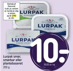 REMA 1000 Lurpak smør, smørbar eller plantebaseret tilbud