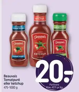 REMA 1000 Beauvais Tomatpuré eller ketchup tilbud