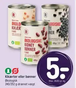 REMA 1000 Kikærter eller bønner tilbud