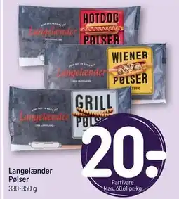 REMA 1000 Langelænder Pølser tilbud