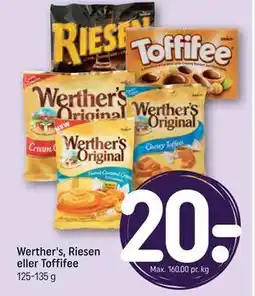 REMA 1000 Werther's, Riesen eller Toffifee tilbud