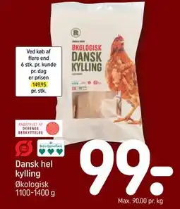 REMA 1000 Dansk hel kylling tilbud