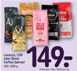 REMA 1000 Lavazza, L'OR eller Black Coffee bønner tilbud