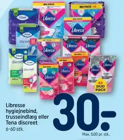 REMA 1000 Libresse hygiejnebind, trusseindlæg eller Tena discreet tilbud