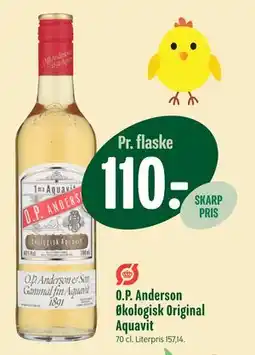 Min Købmand O.P. Anderson Økologisk Original Aquavit tilbud
