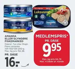 MENY AMANDA ELLER GLYNGØRE FISKEMARKED tilbud