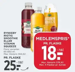 MENY RYNKEBY RIGTIG SMOOTHIE ELLER VITAMIN SQUEEZE tilbud