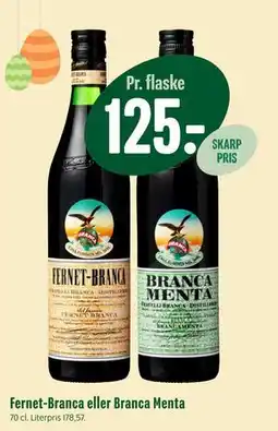 Min Købmand Fernet-Branca eller Branca Menta tilbud