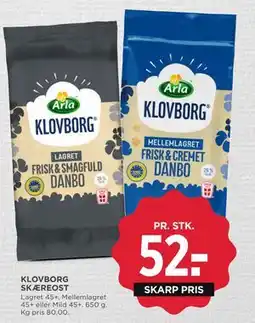 MENY KLOVBORG SKÆREOST tilbud