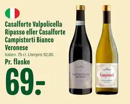 Min Købmand Casalforte Valpolicella Ripasso eller Casalforte Campistorti Bianco Veronese tilbud