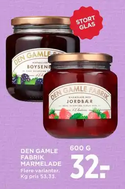 MENY DEN GAMLE FABRIK MARMELADE tilbud