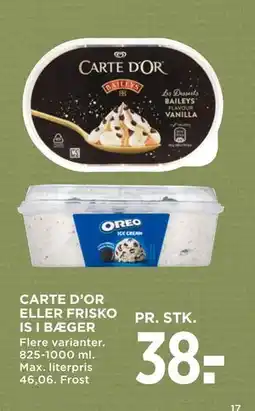 MENY CARTE D’OR ELLER FRISKO IS I BÆGER tilbud