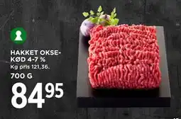 MENY HAKKET OKSEKØD 4-7 % tilbud