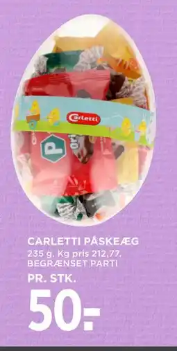 MENY CARLETTI PÅSKEÆG tilbud