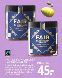 MENY FAIR BY SV. MICHELSEN LAKRIDSKUGLER tilbud