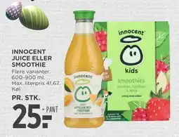 MENY INNOCENT JUICE ELLER SMOOTHIE tilbud