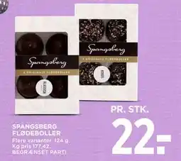 MENY SPANGSBERG FLØDEBOLLER tilbud