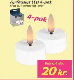 Hi five Fyrfadslys LED 4-pak tilbud