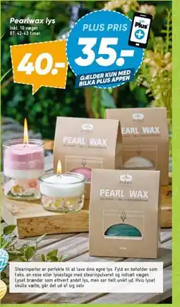 Bilka Pearlwax lys tilbud