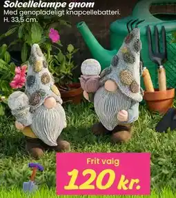 Hi five Solcellelampe gnom tilbud