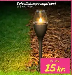 Hi five Solcellelampe spyd sort tilbud