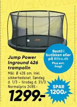 Bilka Jump Power Inground 426 trampolin tilbud
