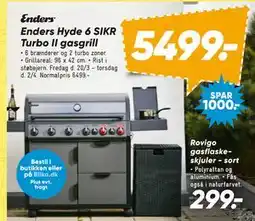 Bilka Enders Hyde 6 SIKR Turbo II gasgrill tilbud