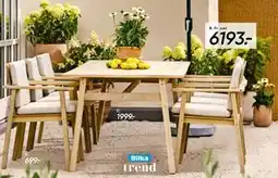 Bilka Solhøj havebord med 6 Solhøj havestole tilbud