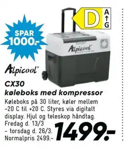 Bilka CX30 køleboks med kompressor tilbud