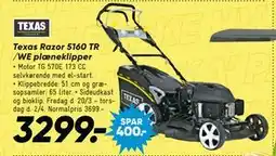 Bilka Texas Razor 5160 TR /WE plæneklipper tilbud