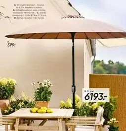 Bilka Shanghai parasol - mocca tilbud
