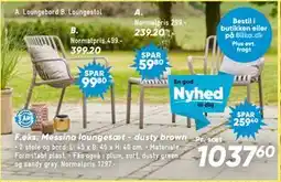 Bilka Messina loungesæt - dusty brown tilbud