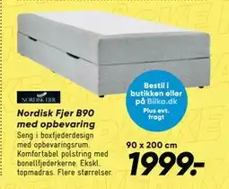 Bilka Nordisk Fjer B90 med opbevaring tilbud