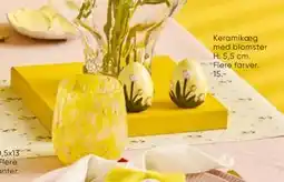 Bilka Keramikæg med blomster tilbud