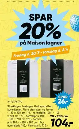 Bilka SPAR 20% på Maison lagner tilbud