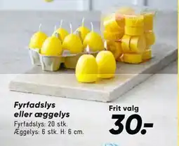 Bilka Fyrfadslys eller æggelys tilbud
