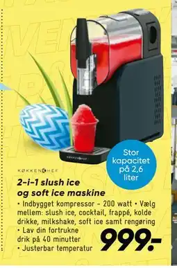 Bilka 2-i-1 slush ice og soft ice maskine tilbud
