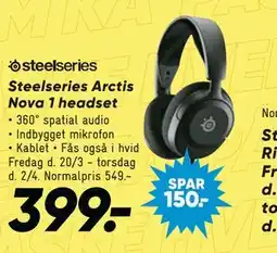 Bilka Steelseries Arctis Nova 1 headset tilbud