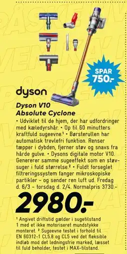 Bilka Dyson V10 Absolute Cyclone tilbud