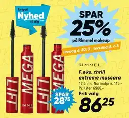 Bilka SPAR 25% på Rimmel makeup tilbud