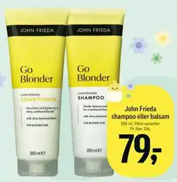 Føtex John Frieda shampoo eller balsam tilbud