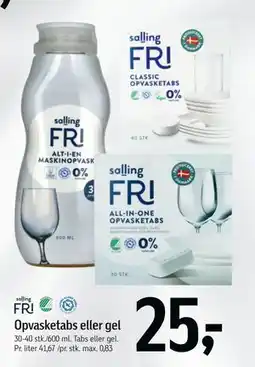 Føtex Opvasketabs eller gel tilbud