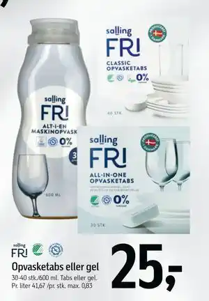 Føtex Opvasketabs eller gel tilbud