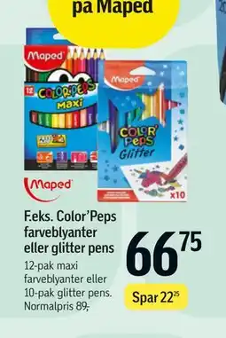 Føtex Color’Peps farveblyanter eller glitter pens tilbud