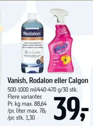 Føtex Vanish, Rodalon eller Calgon tilbud